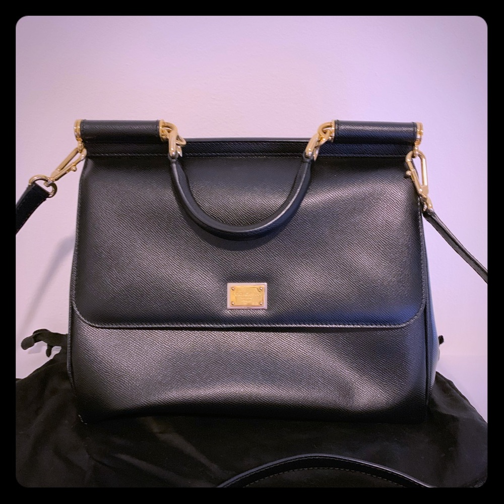 Dolce & Gabbana Large Sicily Leather Satchel